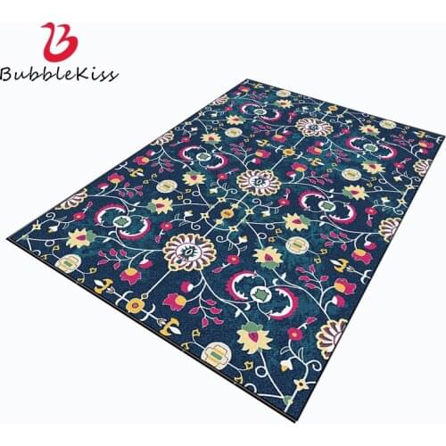 Bubble kiss 2020 Modern Moroccan Carpets for Living Room Non-Slip Coffee Table Bedroom Decor Carpet Flower Pattern Floor Mats