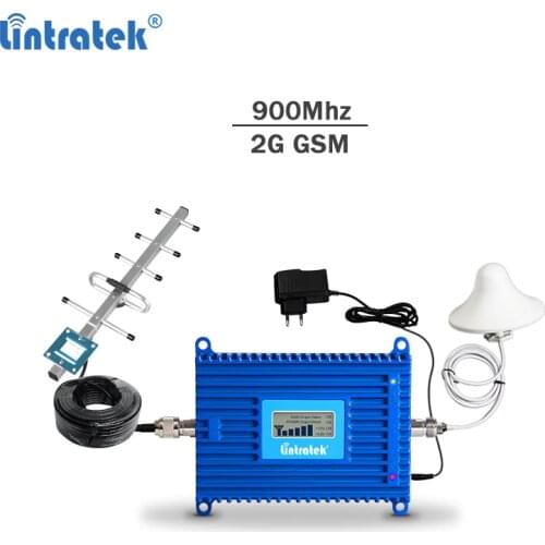 Lintratek GSM Repeater 900Mhz AGC 70dB Signal Booster 2G GSM 900 Cellphone Signal Booster Ampli 20dBm Large Coverage