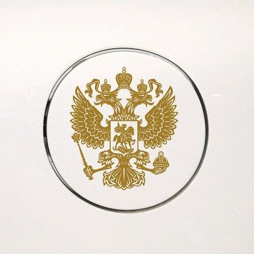 3D Metal Coat of Arms of Russia Nickel Metal Car Stickers Decals Russian Federation Eagle Emblem for Car Styling Laptop Sticker