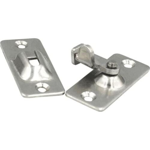 Mini Stainless Steel 90 Degree Right Angle Buckle Hook Lock Bolt for Sliding Door Latch Bar Window Home Furniture Hardware