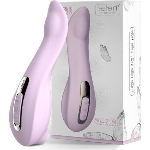 Powerful Smart Heating Tongue Sucking AV Stick Vibrator Oral Sex Suction Clitoris Stimulation Female Masturbation Sex Machine