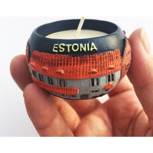 Estonia creative tourism commemorative decoration crafts folk house painted candle holders fashionable home decorations