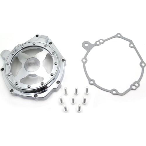 Aftermarket free shipping motorcycle parts Billet Engine Stator cover see through for Honda CBR1000RR 2004-2007 Left CHROME