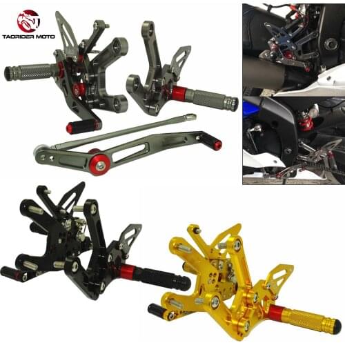 TAORIDER-MOTO Motorcycle Adjustable Rearset Footrests Foot Rest Pegs Pedal Rear Set For YAMAHA YZF-R6 YZF R6 2006-2007 2008-2016