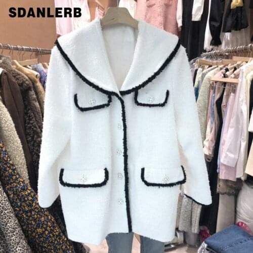 SDANLERB Women's White Jackets