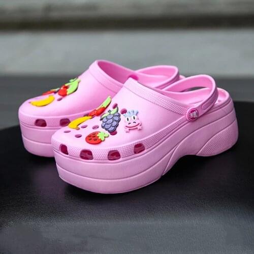Summer Women Slippers Platform Clogs Outdoor Garden Shoes Female Pool Sandals Bathroom Flip Flops Mules Beach Slippers Feminino