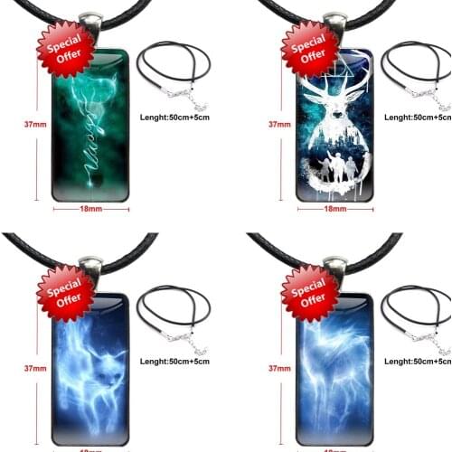 Glass Pendant Galaxy Pendant Necklace Women Steel Plated Necklaces Jewelry Pencalm Mantra Patronus For Ladies For Women Gift