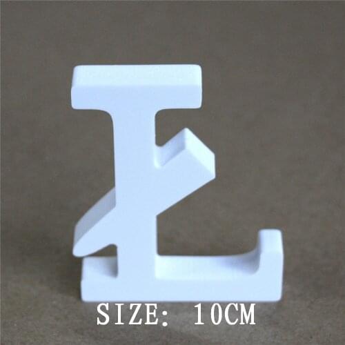 Standing 10cm White LOVE Decorative Artificial wood Wooden Letter Alphabet A-Z Wedding Gift decoration White wood letters