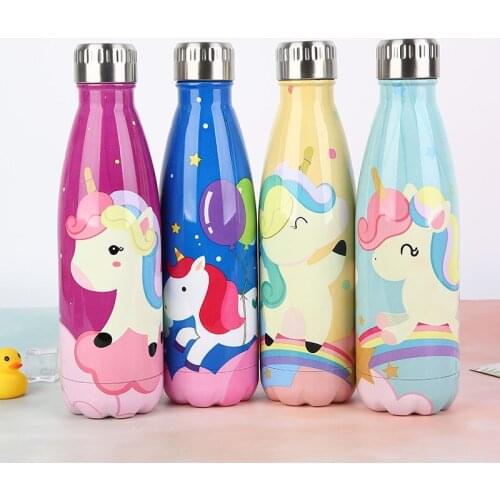 Logo Custom Cartoon Thermos Bottle Classic Printed Mug Creative Thermos Mug Christmas Gift Souvenir Stainless Steel Sport Bottle