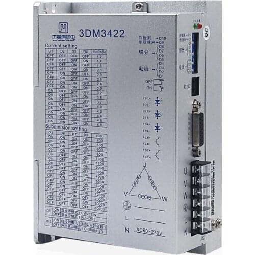 3phase AC stepper motor drver 3DM3422 input voltage AC60-270V match With 110 130 serial step motor use for cnc router