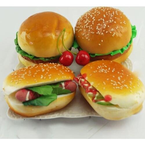 Dessert bakery store decoration vegetables Leaves Chicken ham sausage beef Cheeseburger hamburger fake simulation bread model