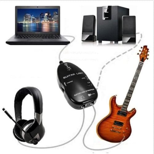 1pc USB Cable Electric Guitar Interface Audio Link Guitar Cable For MAC/PC for MP3 Recording Guitar Accessories