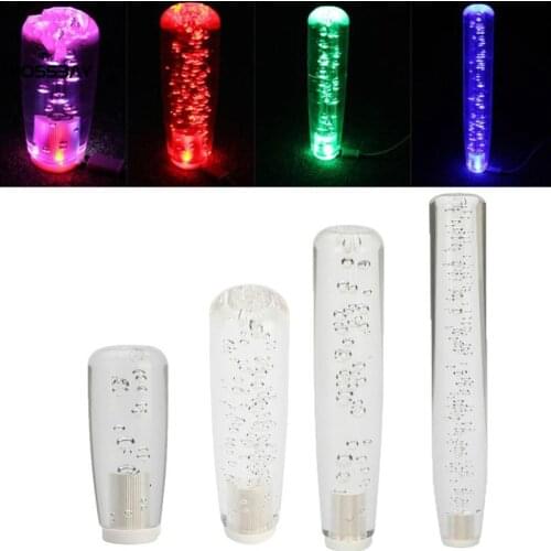 10/15/20/25/30CM Universal LED Colorful Car Gear Shift Knob Color Gradual Bubble Acrylic Auto Shifter Lever Knob Gear Head Top
