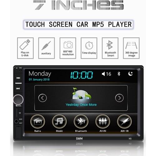 2 Din Car Radio Player Mirror Link Bluetooth 7" Touch Screen 360 Degree Panoramic Image AM FM Autoradio Car Stereo Carplay