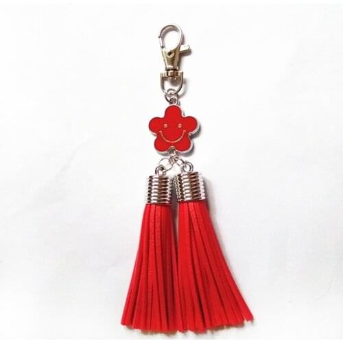2 Leather Tassel Key Chain Long PU Star Leather Key Ring Lobster Clasp Hooks Pendant Bag Charming Car Holder Personality Gifts