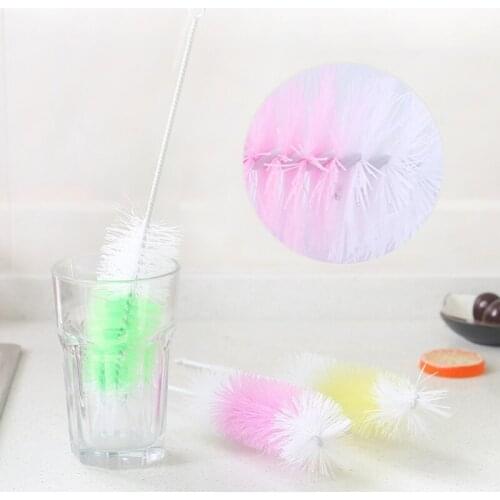 2Pcs Baby Nipple Bottle Brush 360 Degree Cleaner 30cm Nylon Cleaning Brushes Glass Cleaning Brush Glasses Dust Cleaning Brush