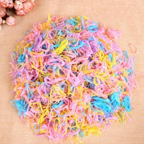 300Pcs/pack Trendy Transparent Rubber Band Women Girls Elastic Hair Band Hair Ties Fashion Hair Accessories Rubber Bands