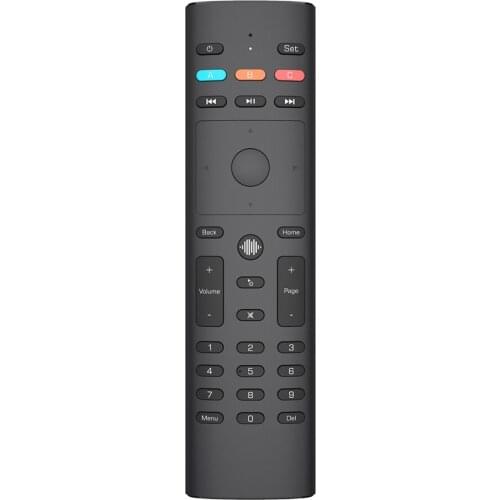 G40S Voice Search Air Mouse 2.4GHz Wireless IR Learning Remote Control 34 Keys 6-Axis Gyro Smart Control for Roku Vizio TV BOX