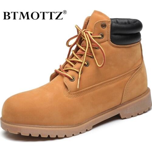 Winter Snow Boots Men Super Warm Mens Boots Sneakers Waterproof Leather Ankle Boots Outdoor Military Hiking Boots Work Shoes