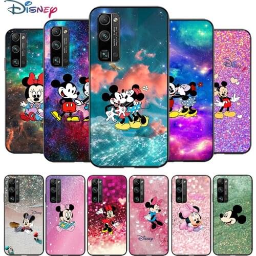 Mickey Minnie colorful for Huawei Honor V30 20 Pro X10 9S 9A 9C 9X 8X 10 9 Lite 8 7 Pro Silicone Soft Black Phone Case