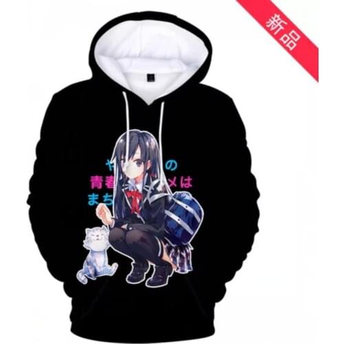 Childrens Hoodies New 3D My Teen Romantic Comedy SNAFU Hoodies Men/women Hoodie Sweatshirts Casual 3D Printed Hama Kids Clothes