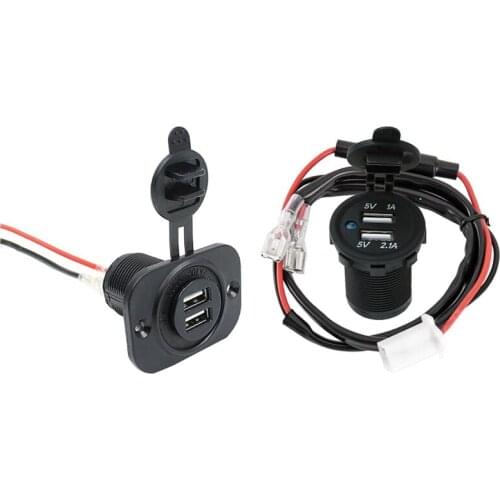 Car Cigarette Lighter Socket Dual USB Adapter 12V Plug & 12V Dual Usb Car Cigarette Lighter Socket Splitter Charger Plug