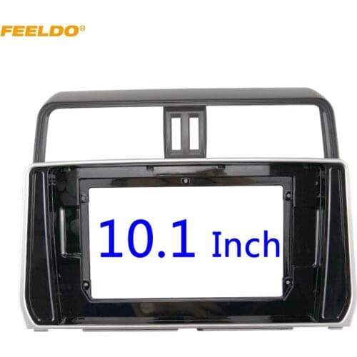 FEELDO Car Audio Stereo 2DIN Fascia Frame Adapter For Toyota Prado 10.1" Big Screen DVD Player Dash Fitting Panel Frame Kit