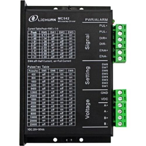 2phase NEMA17 NEMA23 hybrid stepper motor driver DSP DC36V 3A MC542 replace DM542