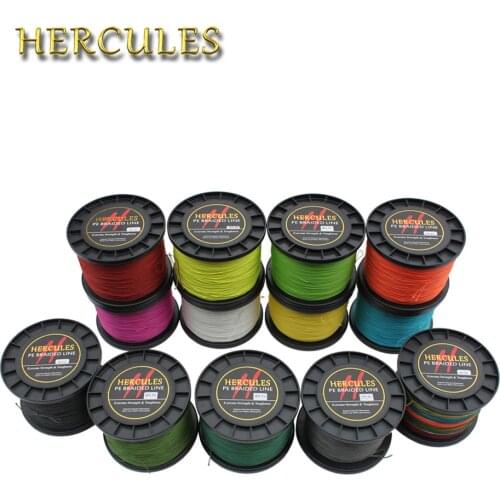 Hercules PE Braided Fishing Line Tresse Peche 200LB 1000M 8 Strands Saltwater Carp Fishing Materiel de Peche 13 Color Fishing