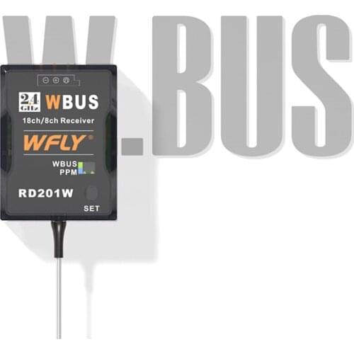 WFLY RD201W WBUS Mini Receiver Compatible WFT07 WFT08X WFT09II WFT09SIII Support PPM/WBUS for WFLY 2.4G Remote Control