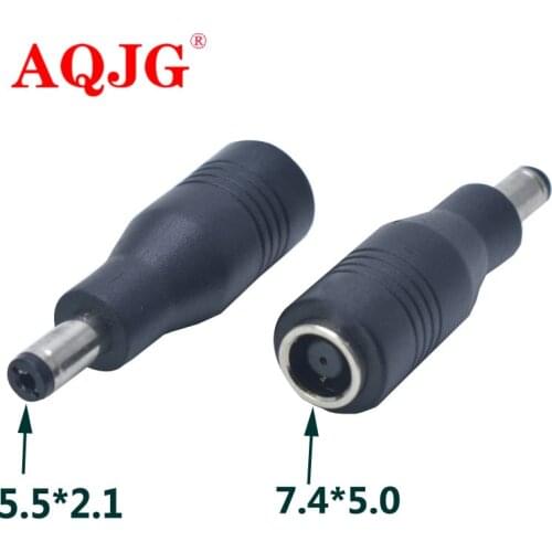 Laptop Adapter Tip Cord 7.4mm*5.0mm Female to 5.5*2.1 Male Power Cable for HP Dell Charger Convertor