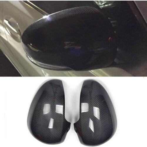 New Carbon Fiber Car Side Door View Mirrors Replacment Cover For Toyota Reiz 2010-2013