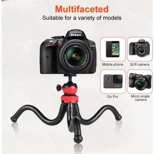 New Flexible Octopus Mobile Tripod With Phone Holder Adapter for iPhone X Smartphone DSLR Camera Nikon Canon Gopro Hero