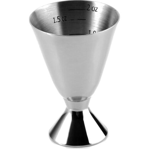 Premium Multiple Markings Jigger, Silver Mirror Finish in 18/8 Stainless Steel, High Grade Bartender Tools / Premium Barware