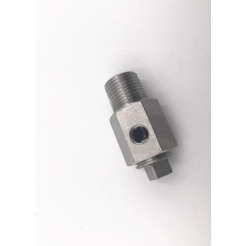Sight Gauge Adapter with plug, 1/2" MPT x 1/8"FPT, Stainless Steel 304, Homebrew Hardware