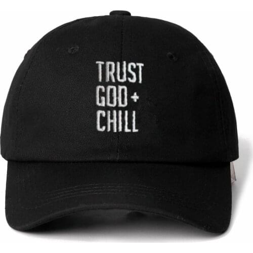 Dropshipping Brand TRUST GOD + CHILL Snapback Cap Cotton Baseball Cap For Men Women Adjustable Hip Hop Dad Hat Bone Garros