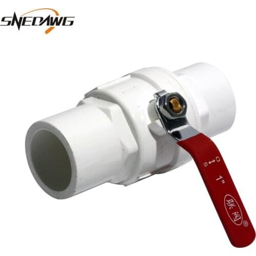 PVC-U Pipe Fitting with Union 20/25/32/40/50mm ID Water Pipe Joint 1/2'' 3/4'' 1'' 1.5''Water Connectors DIY Plastic Pipe Joints