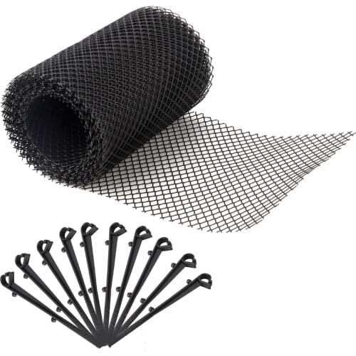 Gutter Guard Cover Sink Net With 10 Ground Nails Gardening Supplies Spike-Keeping Cats And Dogs From Digging Aluminium Leaf Mesh