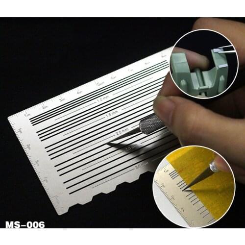 ABS Rubber Plate Detail Retrofit Cutting and Other Distance Positioning Ruler MS006 Model Tool