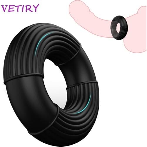 Silicone Penis Ring Sex Toys for Men Erection Delay Ejaculation Penis Enlargement Cock Ring on Men Dick Enlarger Sex Shop