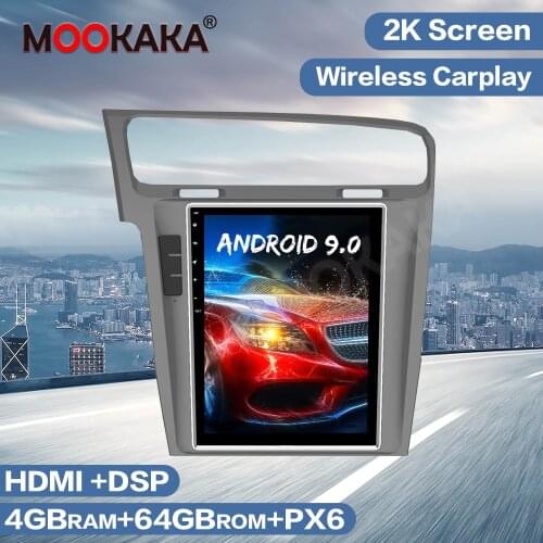Tesla Radio GPS Navigation Android Multimedia Player for VW Volkswagen Golf 7 2013-2016 64GB 4G Auto Stereo Wireless Carplay PX6