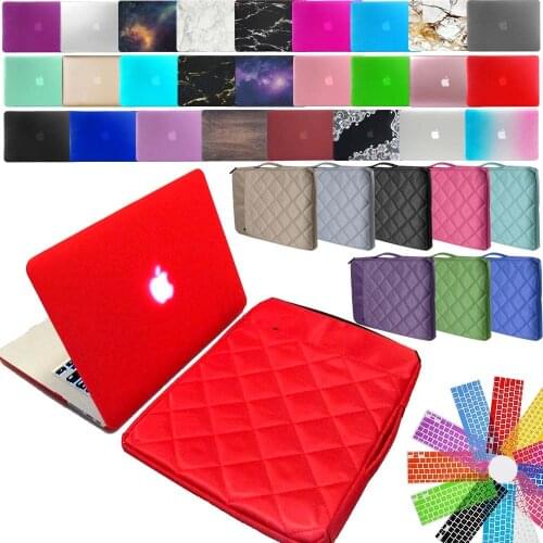 KK&LL Apple macbook Air Pro Retina 11 12 13 15&New Air13/Pro 13 15 - Touch Bar Hard Shell Laptop case+Sleeve Bag+Keyboard Cover