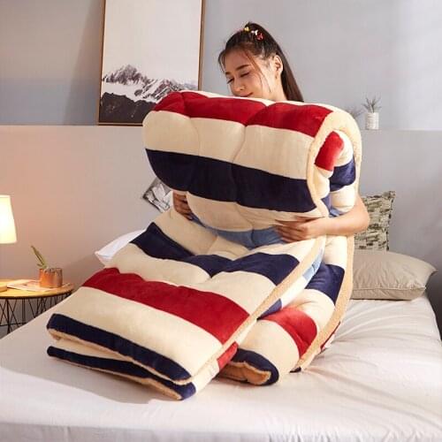 Plant Floral Lamb Cashmere And Velvet Fabric Warm Winter Wool Quilt Thicken Comforter Duvet Queen Single King Blanket