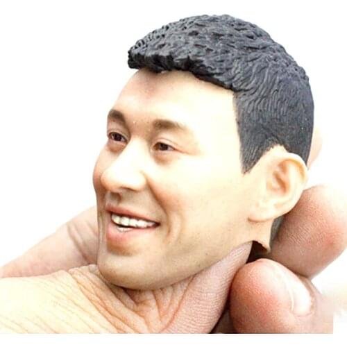 1/6 Scale Soldier Smiling Version Of Jeremy Lin Trendy Movie Star Guan Xige Head Sculpture Model F 12'' Action Figure Eb Ht Body