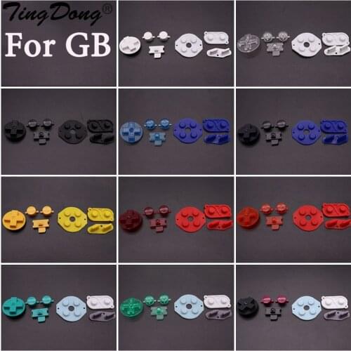 1set For Gameboy Classic GB Repair parts Rubber Conductive Button A B D pad Silicone Start Select Keypad & DIY Buttons Set