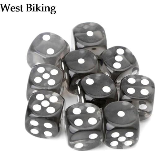 10 Pcs 6 Sided DIY Game Printing Engraving Kid Educational Toys Digital Number Acrylic Transparent Dice For Party Family