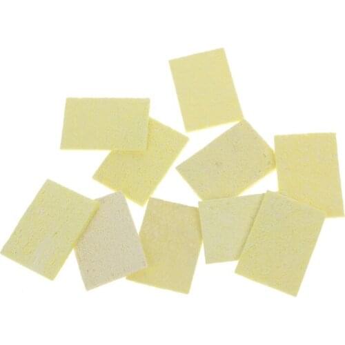 10pcs Heatstable Soldering Iron Cleaning Sponge High Temperature Resistant Welding Accessories