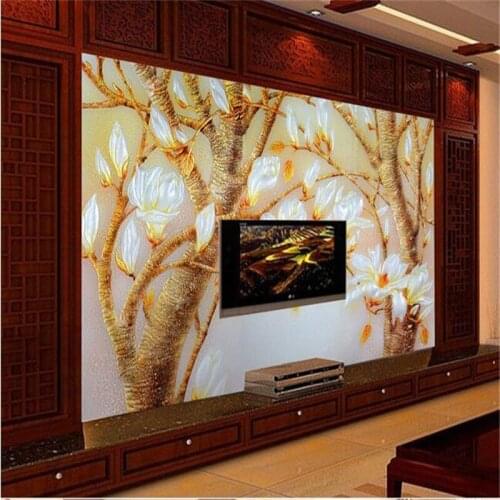 Beibehang 3d HD Wallpaper HD Art Home Decor Background Modern Oil Living Room Hotel Restaurant Cash Cow Canvas Wall Panel