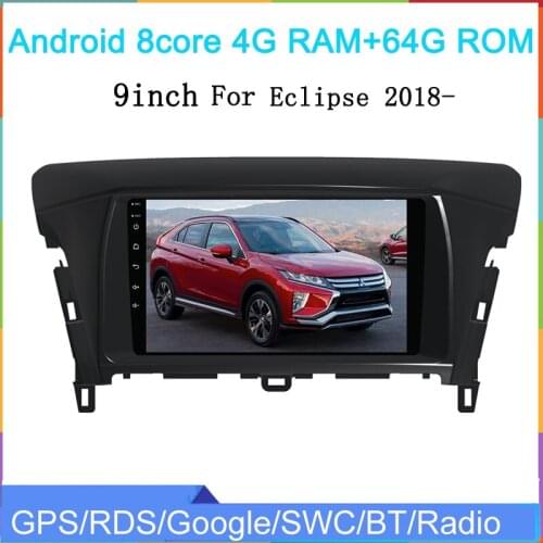 9inch one din android 10 car radio player for Eclipse 2018 2019 2020 car multimedia gps navi px6 4g ram carplay