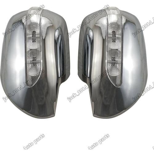 ABS Chrome LED Side Door Mirror Cover Trim Fit for Toyota Land Cruiser Fj120 2003 2004 2005 2006 2007 2008 2009